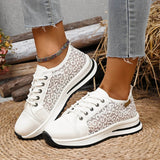 Platform Lace-Up Sneakers – Walk tall in style! - The Leopard Owl Boutique