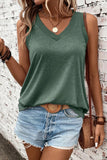 Chic V-Neck Tank with Wide Straps - The Leopard Owl Boutique