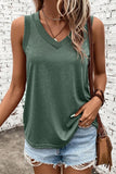 Chic V-Neck Tank with Wide Straps - The Leopard Owl Boutique