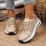 Platform Lace-Up Sneakers – Walk tall in style! - The Leopard Owl Boutique