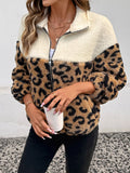 Cozy Leopard Fleece Zip-Up Jacket - The Leopard Owl Boutique