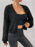 Women's Open Front Long Sleeve Cardigan - Cozy and Stylish - The Leopard Owl Boutique