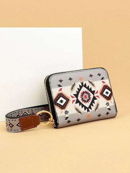 Modern Geometric Wallet in Faux Leather - The Leopard Owl Boutique