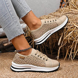 Platform Lace-Up Sneakers – Walk tall in style! - The Leopard Owl Boutique
