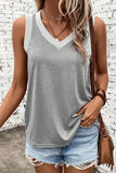 Chic V-Neck Tank with Wide Straps - The Leopard Owl Boutique