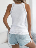 Soft Sleeveless Openwork Knit Tank - The Leopard Owl Boutique