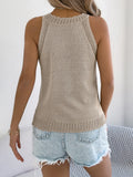 Soft Sleeveless Openwork Knit Tank - The Leopard Owl Boutique